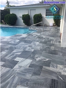 Sandblasted Bue Stone for Swimming Pool Tiles