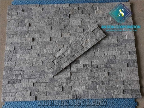 Split Face Black Marble Wall Panel