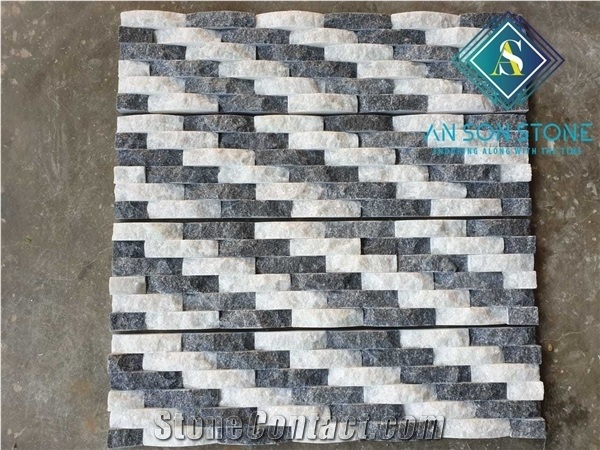 White - Black Wave Wall Panel