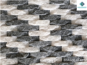 White - Black Wave Wall Panel