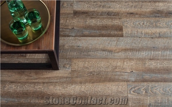 Spc Click Lock Flooring Tiles Wooden Design Sintered Stone Spw047