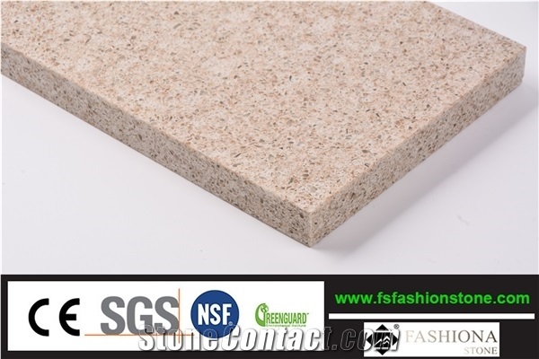 Twin Color Prefab Quartz Countertop Slab