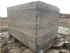 Light Silver Travertine Blocks, Persian Grey Travertine Blocks