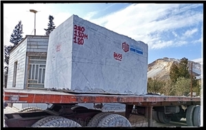Persian Lilac Marble Blocks, Iran White Marble