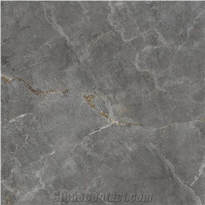 Fantasy Grey Dark Marble Look Glossy Ceramic Floor Tiles