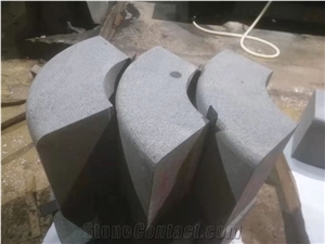 Honed/ Grit Machine Sawn 400# 500# Hainan Black Basalt Kerbs