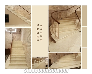 Crema Bella Beige Marble Stairs