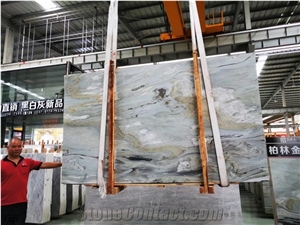 Berlin Gold Sand Marble Luxury White Slab Decoration Tiles
