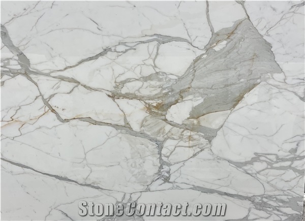 Calacata Oro Marble Golden White Polished Slabs