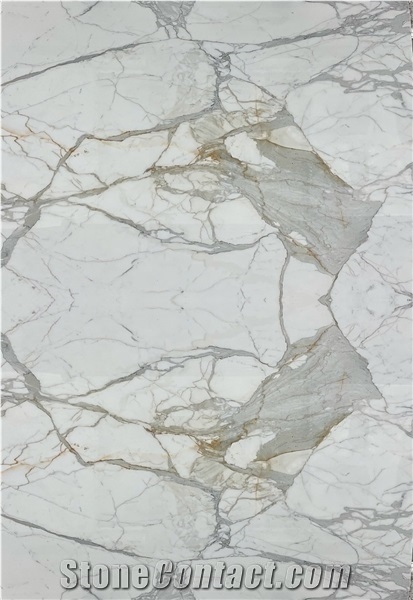Calacata Oro Marble Golden White Polished Slabs