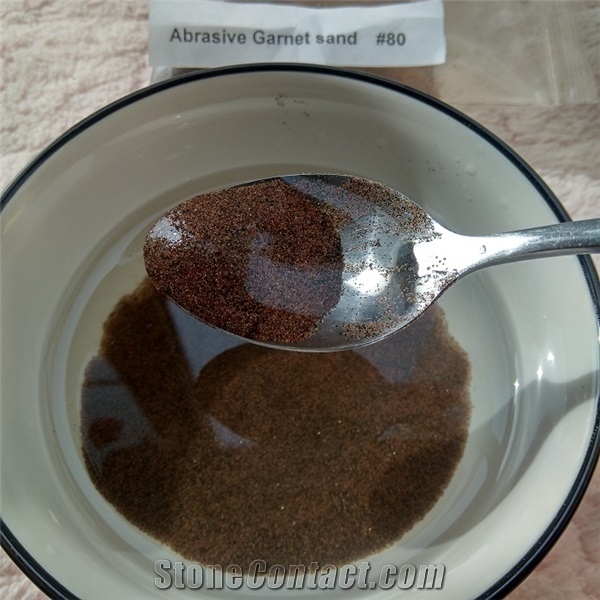 Waterjet Cutting Garnet Sand Mesh 80 Grain Cutting Abrasive
