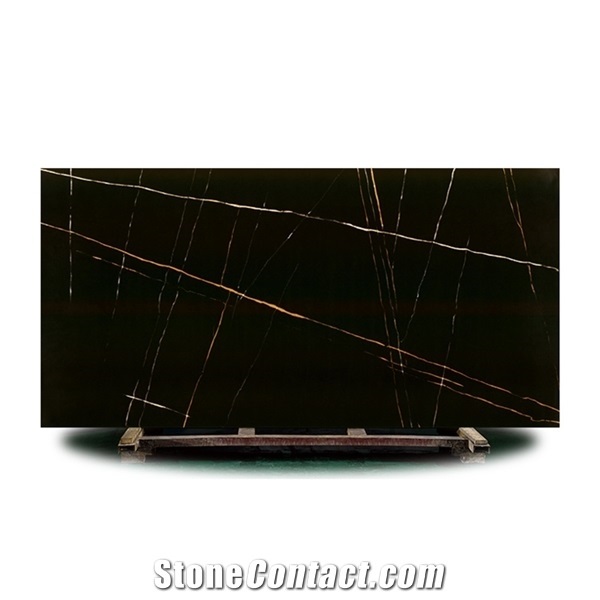 Artificial Quartz Stone Black Calacatta Quartz Slabs