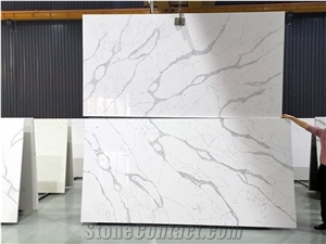 Artificial Quartz White Stone Calacatta Quartz Countertop Price