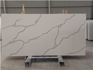Artificial Stone Calacatta White Quartz Stone for Countertop