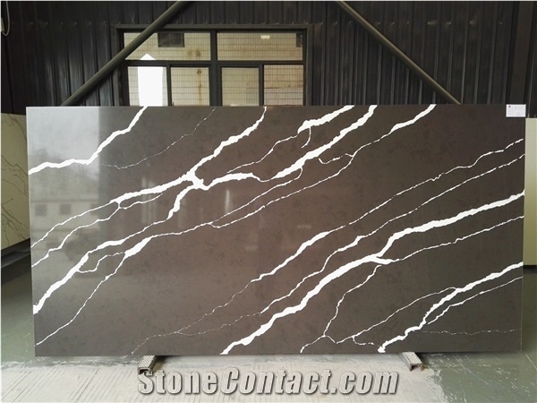 Engineered Stone Calacatta Artificial Quartz Stone Top Slabs