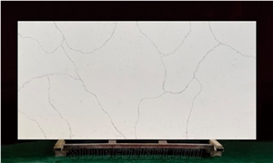 White Calacatta Polished Surface Quartz Slab