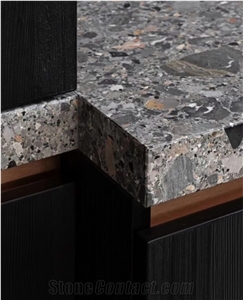 Italy Original Natural Fossil Grey Limestone Slab