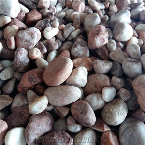 Tumbled Pebble Stone White Color Landscaping Stone