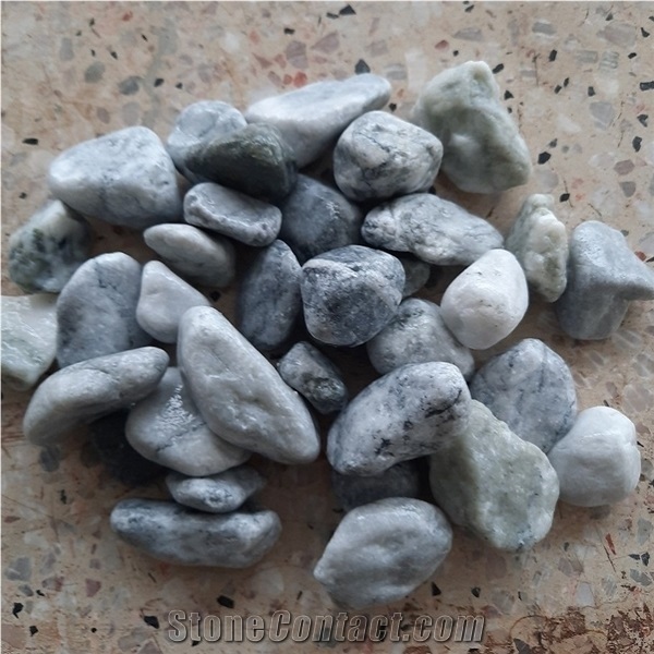 Tumbled Pebble Stone White Color Landscaping Stone