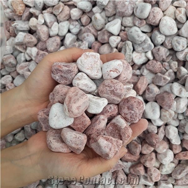Tumbled Pink Pebble Stone for Landscaping