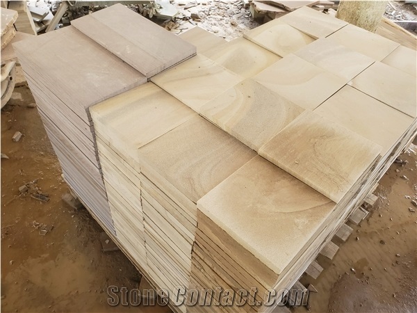 Yellow Sandstone Tiles Customized Size for Paving
