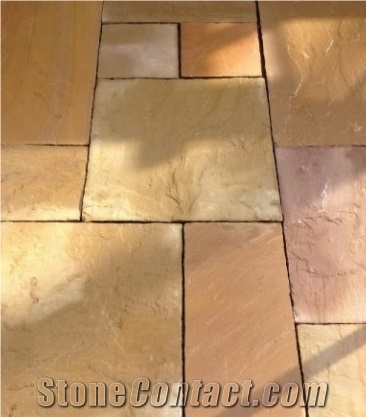 Yellow Sandstone Tiles Customized Size for Paving