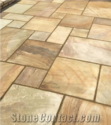 Yellow Sandstone Tiles Customized Size for Paving