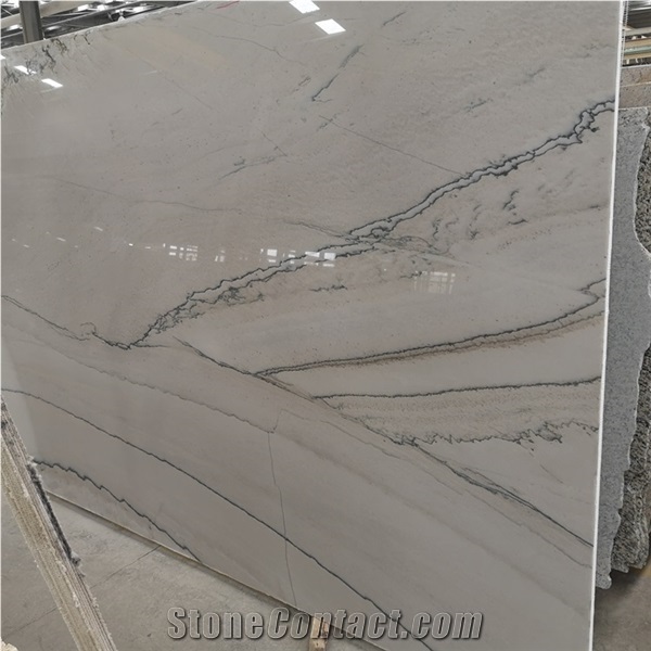 Lamberti Bianco Quartzite White Macaubas Tile and Big Slab