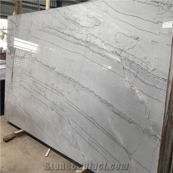 Natural Stone Olympus White Quartzite Tile and Big Slab