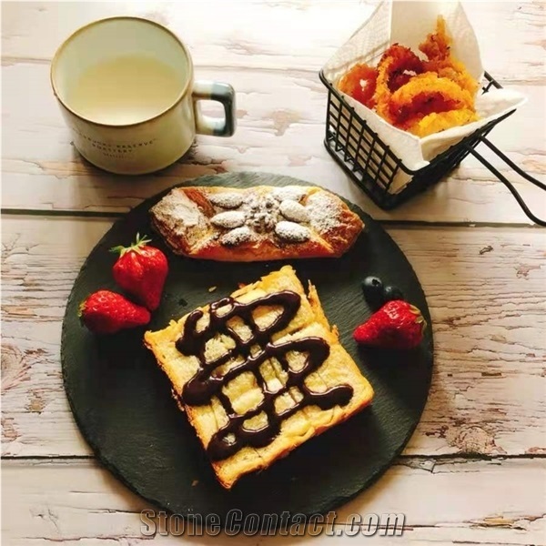 Natural Cheap Slate Stone Food Serving Plates