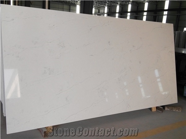 Carrara White Quartz Stone Slabs Tiles Wall Floor Surface