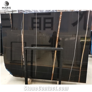 Cheap China Sahara Noir Aziza Black Marble Gold Veins