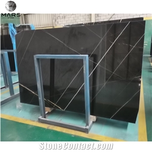 Cheap China Sahara Noir Aziza Black Marble Gold Veins