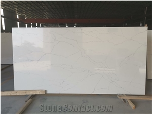 Factory Carrara White Quartz Stone Slabs Tiles Floor Wall