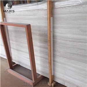 White Wooden Marble-Blocks Chenille Marmol Blanco Slab