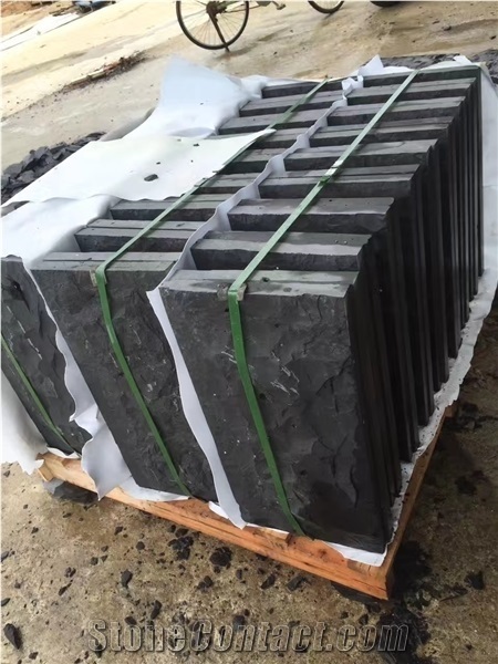 Zhangpu Black Granite Stone Mushroom Garden Walling Tiles