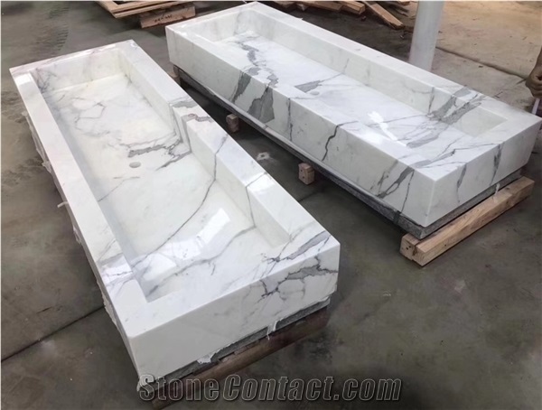 Italy Calacatta Mint Caldia Statuario Marble Slab