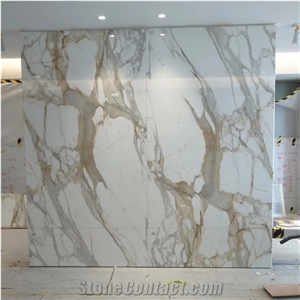 Italy Calacatta Oro Extra Vagli Gold Marble Slab
