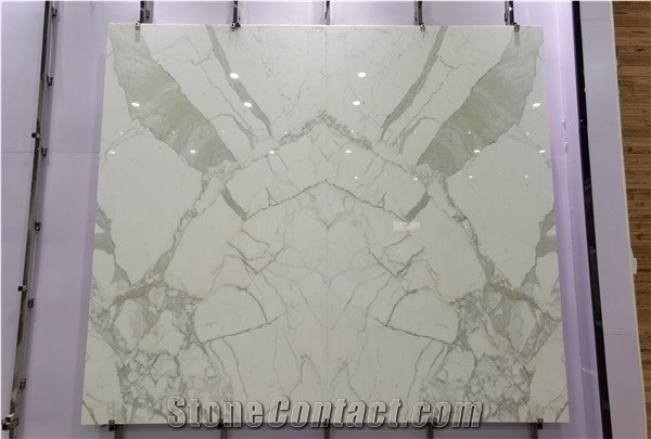 Italy Calacatta Vagli Cremo White Marble Slab