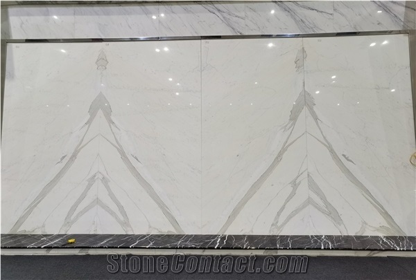 Italy Calacatta Vagli Cremo White Marble Slab