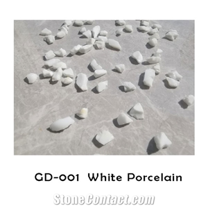 White Color Gd-001 Artificial Glass Stone for Terrazzo Tiles