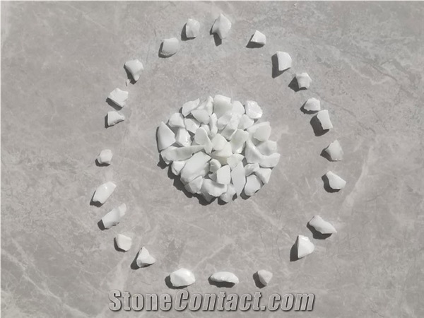 White Color Gd-001 Artificial Glass Stone for Terrazzo Tiles