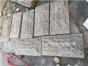 Mushroom Yellow Granite Stone Natural Split Wall