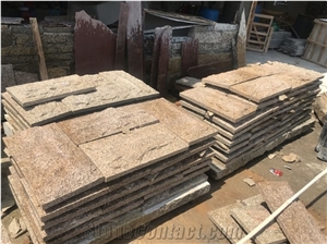 Mushroom Yellow Granite Stone Natural Split Wall
