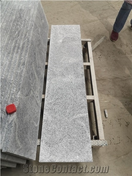 New Nero Santiago Flamed Grey Landscape Granite Steps