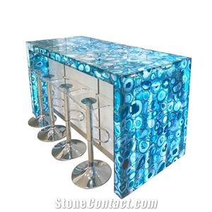 Customized Gemstone Quartz Bathroom Vanity Tops Wash Basin