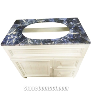 Customized Gemstone Quartz Bathroom Vanity Tops Wash Basin