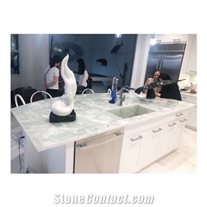 Customized Luxury Gemstone Kitchen Countertop Island Top
