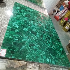 Customized Malachite Green Gemstone Slab