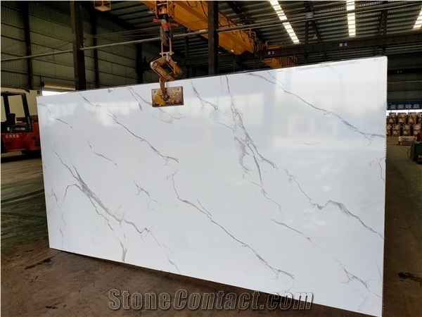 3d Print Calacatta Synthetic Marble Slab Bathroom Wall Tile